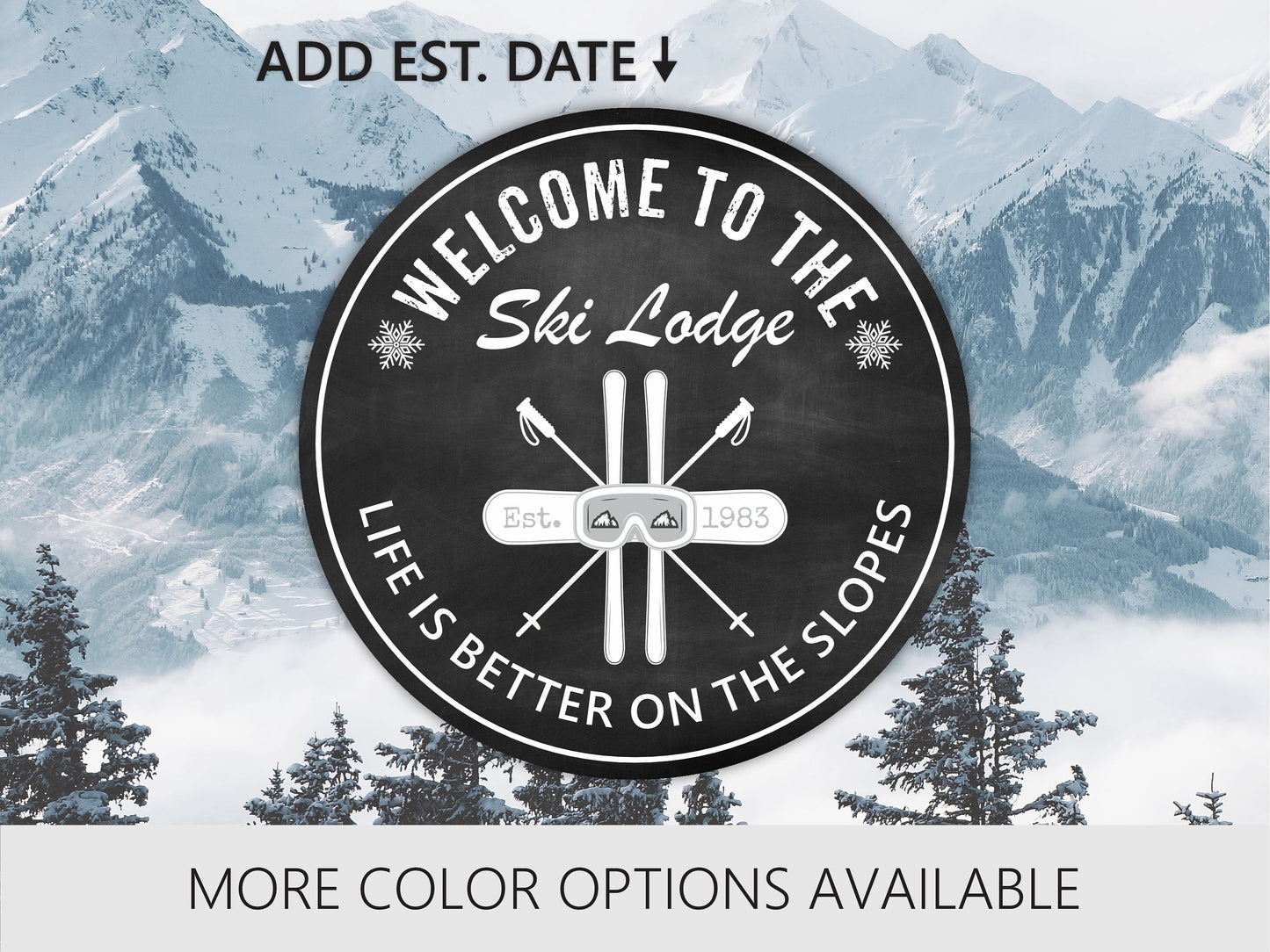Ski Lodge Sign, Ski Decor, Apres Ski, Winter Decor, Custom Metal Sign, Ski Home Decor, Ski Wall Decor, Ski Wall Art, Lodge Signs, Ski Sign