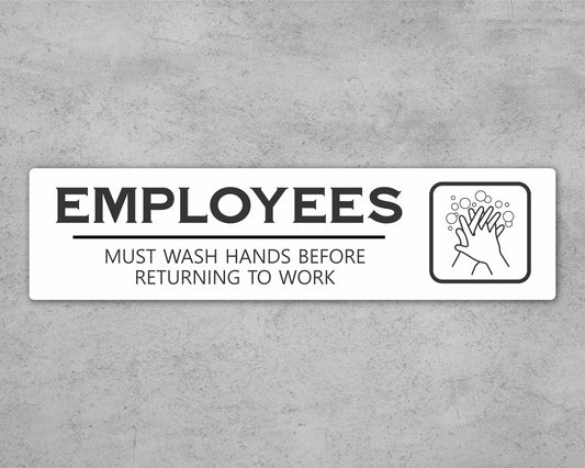 Unique Metal Bathroom Sign, Employees Must Wash Hands Before Returning To Work Sign, Employee Sign, Bathroom Decor, Bathroom Sign,