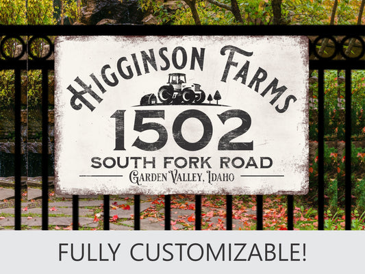 Large Gate Entrance Address Sign, Address Plaque For House, Established Sign Rustic, Outdoor Signs Personalized, Custom Metal Sign Outdoor